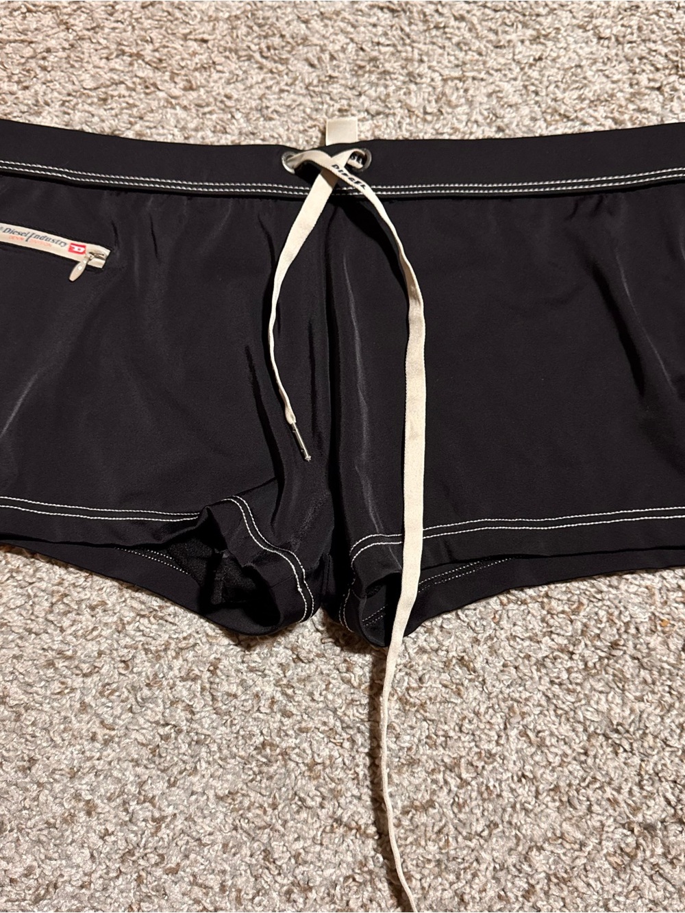 Diesel Black Swim Trunks